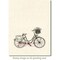 Deep Red Stamps Floral Bicycle Rubber Cling Stamp 3.1 x 2.1 inches